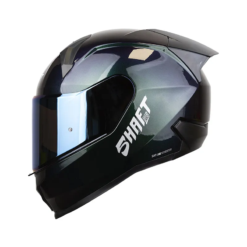 Casco Shaft 560 Evo Solid Camaleón Silver Visor Iridium Azul