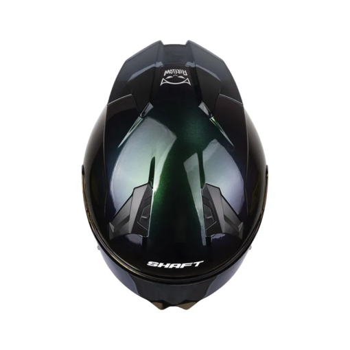 Casco Shaft 560 Evo Solid Camaleón Silver Visor Iridium Azul