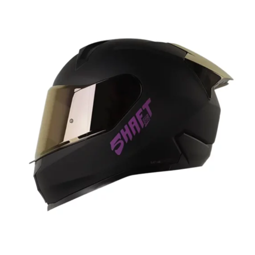 Casco Shaft 560 Evo Solid Negro Morado Visor Iridium Morado