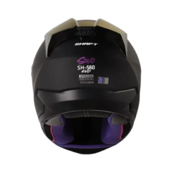 Casco Shaft 560 Evo Solid Negro Morado Visor Iridium Morado