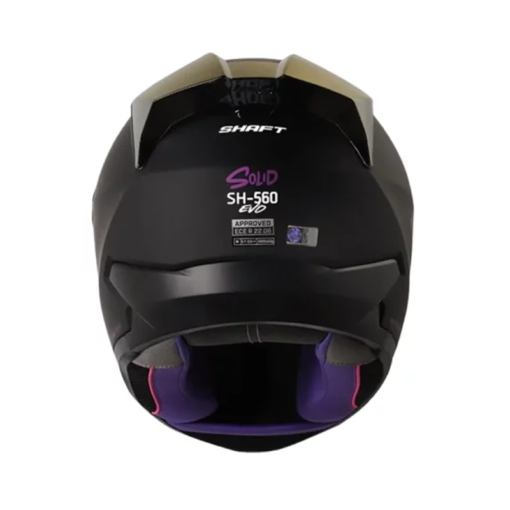 Casco Shaft 560 Evo Solid Negro Morado Visor Iridium Morado
