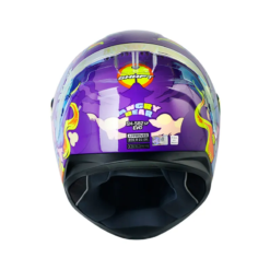 Casco Shaft 582Sp Evo Angry Bear Morado Visor Iridium Fucsia