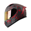 Casco Shaft 582Sp Evo Fortune Gris Oscuro Rojo Visor Iridium Rojo
