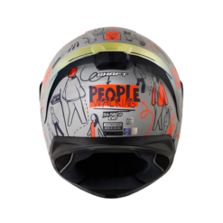 Casco Shaft 582Sp Evo People Walk Gris Rojo Visor Iridium Rojo