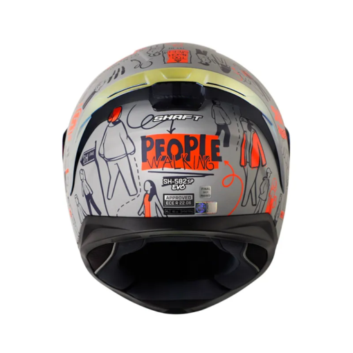 Casco Shaft 582Sp Evo People Walk Gris Rojo Visor Iridium Rojo