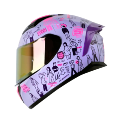 Casco Shaft 582Sp Evo People Walk Morado Fucsia Visor Iridium Morado