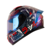 Casco Shaft 582Sp Evo Randamu Camaleon Rojo Visor Iridium Azul