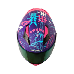 Casco Shaft 582Sp Evo Randamu Morado Fucsia Visor Iridium Fucsia