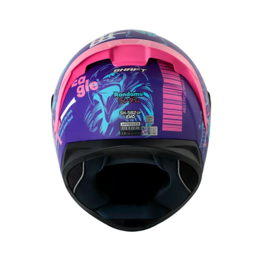 Casco Shaft 582Sp Evo Randamu Morado Fucsia Visor Iridium Fucsia