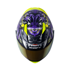 Casco Shaft 582Sp Evo Tigerface Negro Morado Visor Iridium Morado