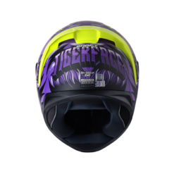 Casco Shaft 582Sp Evo Tigerface Negro Morado Visor Iridium Morado