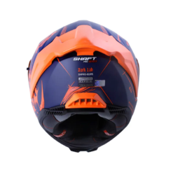 Casco Shaft Pro 611Rs Dark Lab Azul Naranja Visor Iridium Naranja