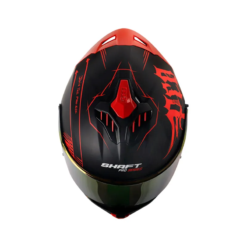 Casco Shaft Pro 611Rs Dark Lab Negro Rojo Visor Iridium Rojo