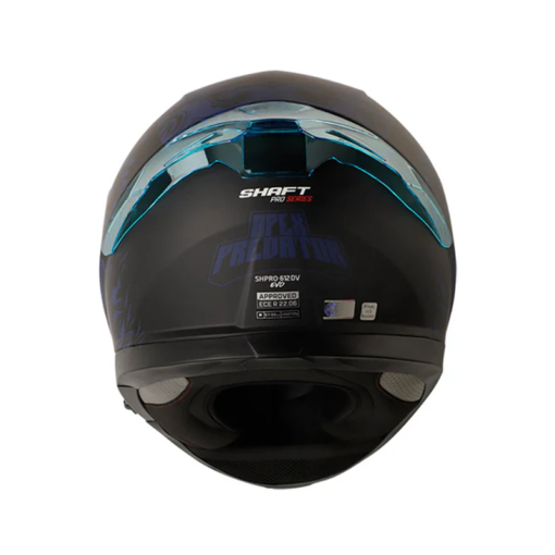Casco Shaft Pro 612Dv Evo Apex Predat Azul Negro Visor Iridium Azul