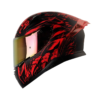 Casco Shaft Pro 612Dv Evo Apex Predat Rojo Negro Visor Iridium Rojo