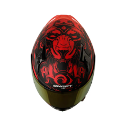 Casco Shaft Pro 612Dv Evo Apex Predat Rojo Negro Visor Iridium Rojo