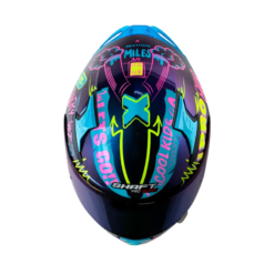 Casco Shaft Pro 612Dv Evo Nomo Camaleon Fucsia Visor Iridium Azul