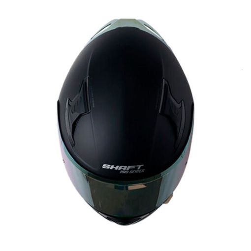 Casco Shaft Pro 612Dv Solid Negro Gris Visor Iridium Dorado