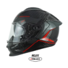 Casco Smk T-Car Nero Gp Negro Rojo