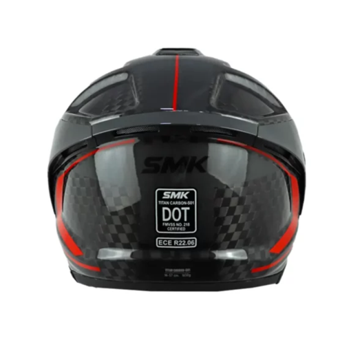 Casco Smk T-Car Nero Gp Negro Rojo