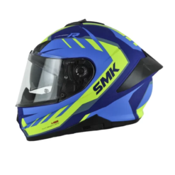 Casco Smk Typhoon Aerot Azul Amarillo