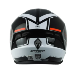 Casco Spartan Draken S Sonar Negro Gris Blanco