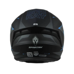 Casco Spartan Draken S Sun Ray Negro Azul