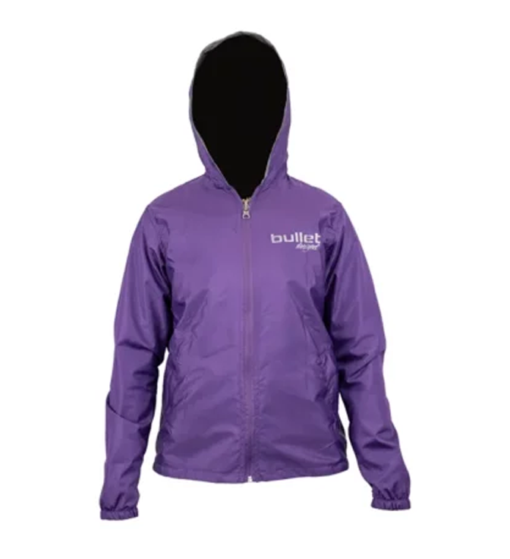 Chaqueta Poliester Bullet Doble Faz Fem Negro Morado