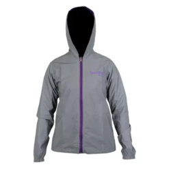 Chaqueta Poliester Bullet Doble Faz Fem Negro Morado