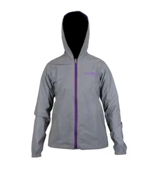 Chaqueta Poliester Bullet Doble Faz Fem Negro Morado