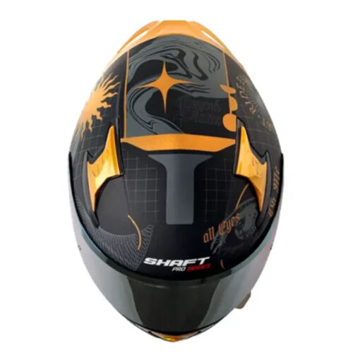 Casco Shaft Pro 612Dv Evo Encripter Negro Dorado Visor Iridium Dorado - Image 3