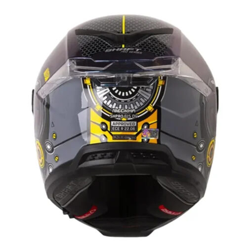 Casco Shaft Pro 615Dv Meckha Camaleon Amarillo Visor Iridium Azul - Image 2