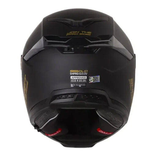 Casco Shaft Pro 615Dv Solid Negro Dorado Visor Iridium Dorado - Image 2