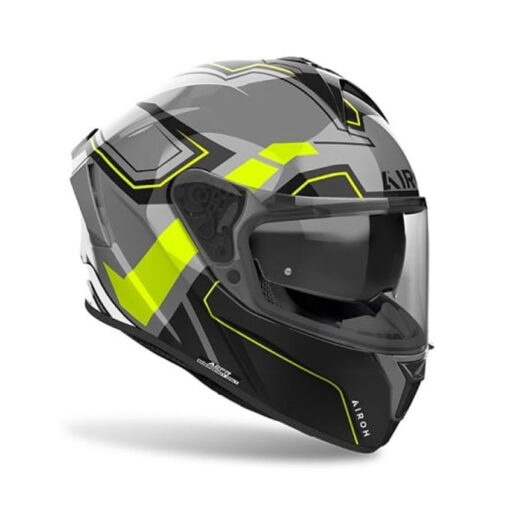 Casco Airoh Spark 2 Dart Amarillo Gris Brillo - Image 2