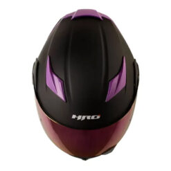 Casco Hro 3400Dv Evo Solid Negro Morado Visor Iridium Morado 2 - Punto Llantas 1