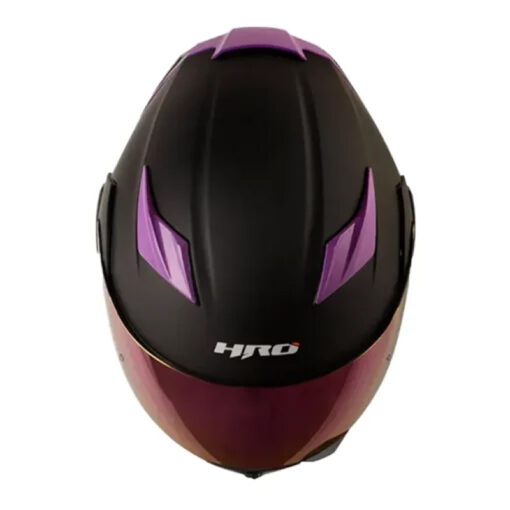 Casco Hro 3400Dv Evo Solid Negro Morado Visor Iridium Morado - Image 3