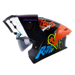 Casco Hro 3480dv Letter Face Negro Naranja