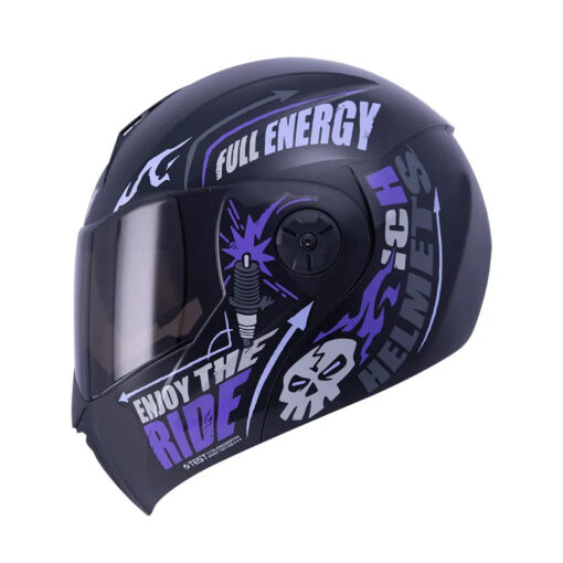Casco Ich 3110 Speed_Mast Negro Morado Visor Dorado - Image 2