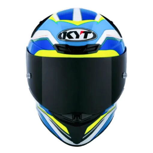 Casco Kyt Tt Revo Grand Prix Blanco Azul - Image 3