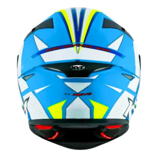 Casco Kyt Tt Revo Grand Prix Blanco Azul - Image 2