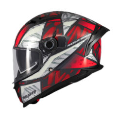 Casco Mt Braker Sv Fury Gris Rojo Brillante