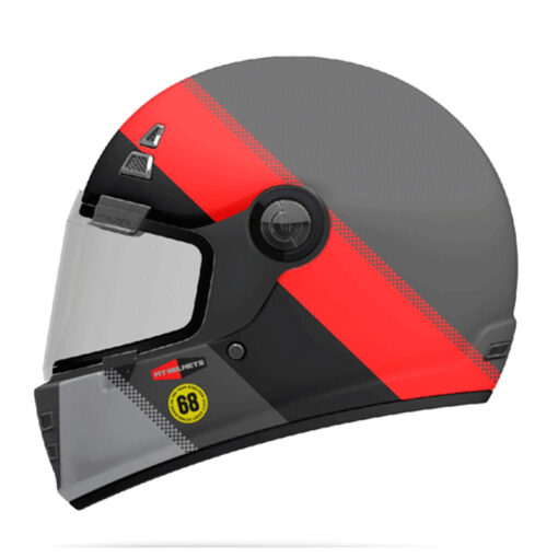 Casco Mt Jarama Factory Gris Mate Rojo
