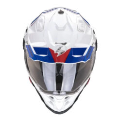 Casco Scorpion ADF 9000 Air Des Blanco Azul Rojo 2 - Punto Llantas 2