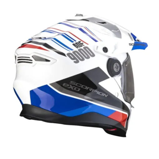 Casco Scorpion ADF-9000 Air Des Blanco Azul Rojo - Image 2