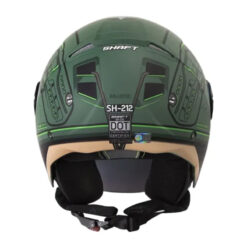 Casco Shaft 212 Ballistic Verde Oscuro Negro Visor Iridium Azul 3 - Punto Llantas 2