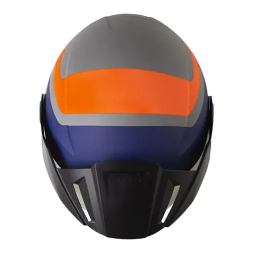 Casco Shaft 212 Duster Gris Naranja Neon Visor Iridium Rojo - Image 3