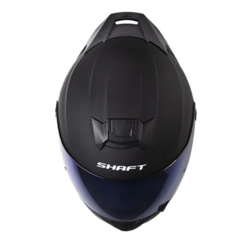 Casco Shaft 502 Solid Negro Azul Visor Iridium Azul - Image 3