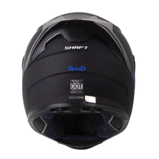Casco Shaft 502 Solid Negro Azul Visor Iridium Azul - Image 2