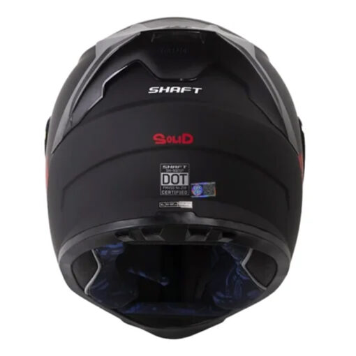 Casco Shaft 502sp Solid Negro Rojo Visor Iridium Rojo - Image 2