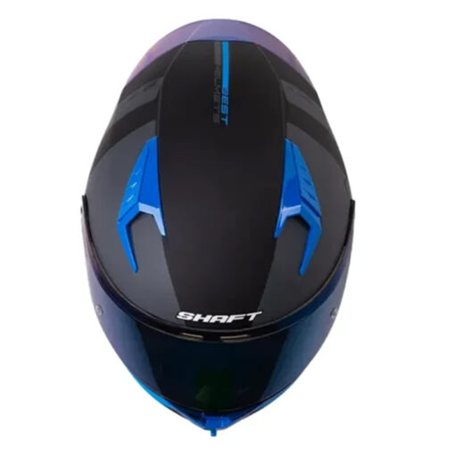 Casco Shaft 526sp Evo Narkan Negro Azul Visor Iridium Azul - Image 3